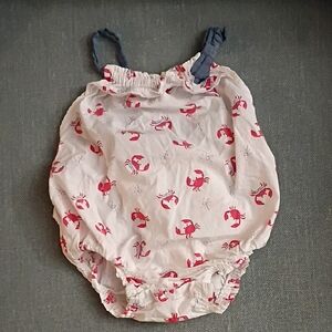 Crab Print Baby Romper